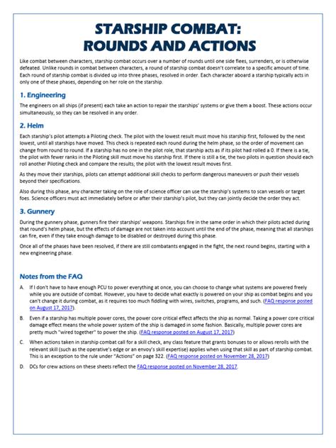 Starship Role Sheets (2) | PDF