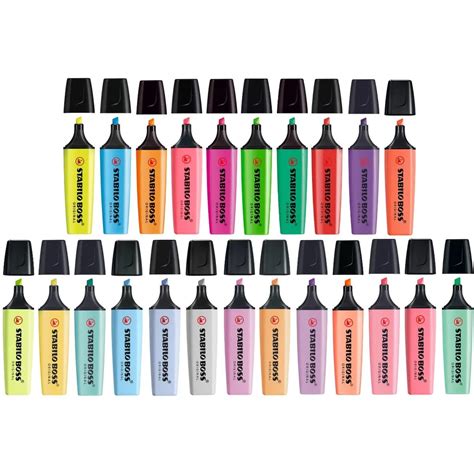 Kit Marca Texto Stabilo Boss Neon Tom Pastel Novas Cores