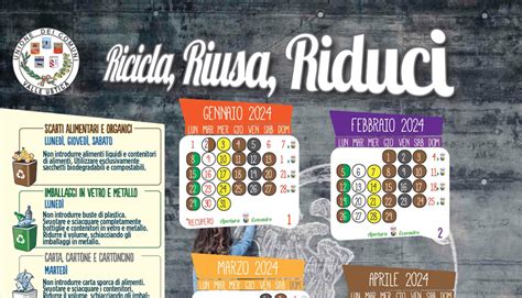 CALENDARIO RACCOLTA RIFIUTI 2024 Mandela