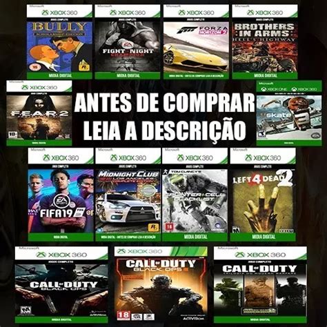 Combo 15 Jogos Midia Digital Xbox 360 Leia A Descrição Parcelamento