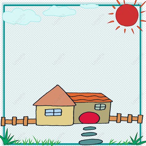 house border cartoon house house light house painting png