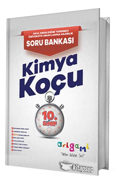 10 Sınıf Origami Kimya Koçu Soru Bankası Tammat Yayıncılık 9786058212107