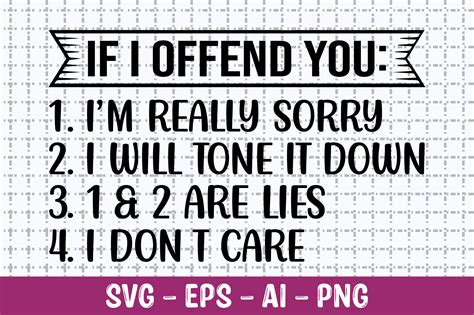 If I Offend You SVG Graphic by CraftkingCreative Fabrica