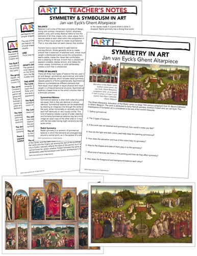 Art History: Van Eyck Ghent Altarpiece Worksheet Symmetry & Symbolism Lesson | HopeCreek