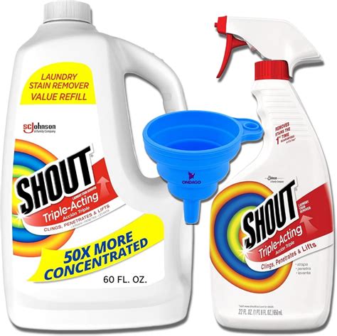 Shout Stain Remover Refill Triple Acting Spot Treatment 60 Ounce And