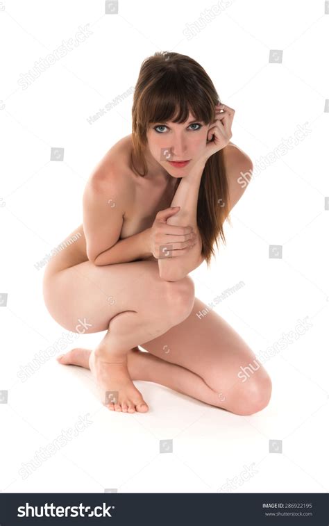 Tall Slender Brunette Nude On White Stock Photo 286922195 Shutterstock