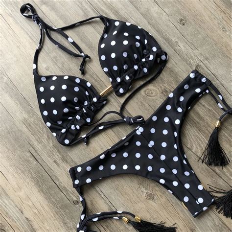 Maillot De Bain Maillot De Bain Sexy Col Licou Culotte Tanga Micro Bikini Br Silien String