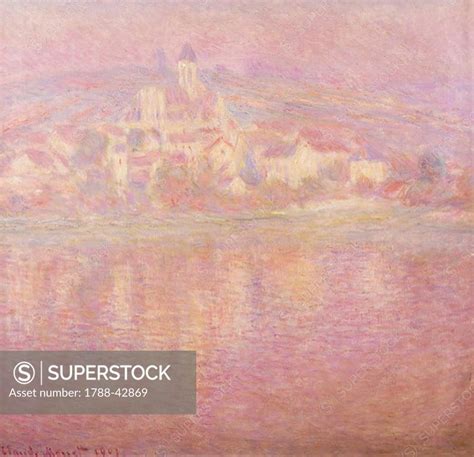 Vetheuil At Sunset 1901 By Claude Monet 1840 1926 Oil On Canvas