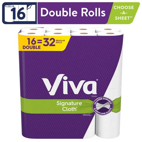 Viva Signature Cloth Paper Towels, 16 Double Rolls - Walmart.com