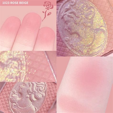 Colorrose Embossed Blush Nude Makeup Natural Blush Women S Blush Red Bean Paste Shopee
