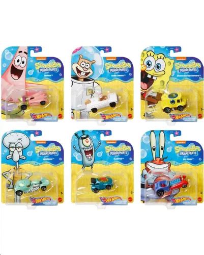 Hot Wheels Colección Completa De 6 Piezas Bob Esponja Envío gratis