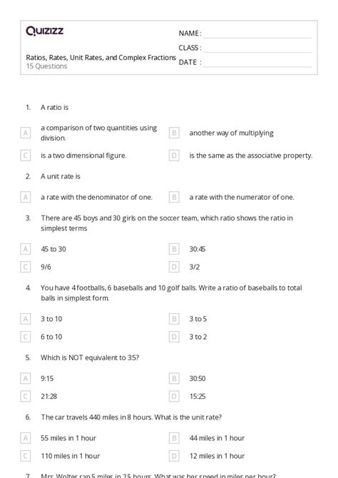 50+ Division with Unit Fractions worksheets for 7th Grade on Quizizz ...
