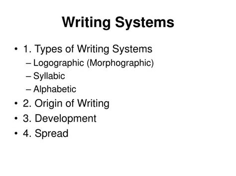writing systems powerpoint    id