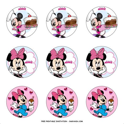 Minnie Mouse Cupcake Toppers Free Printable