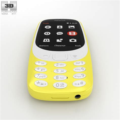 Nokia 3310 2017 Yellow 3d Model Electronics On Hum3d