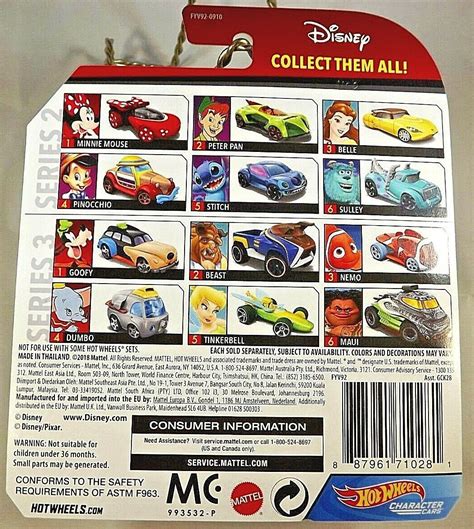 Hot Wheels Disney Character Cars Dumbo Gray W Opening Ears W Chrome Sp Contemporary