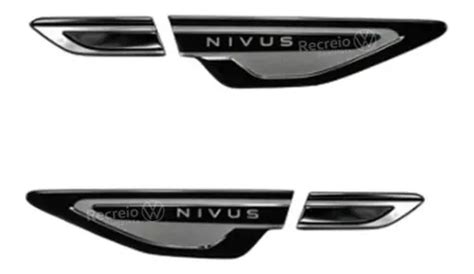 Kit Chrome Delete Emblema Preto Black Vw Nivus Tsi Original R 284 Em