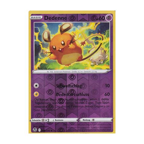 Dedenne Reverse Holo Silberne Sturmwinde Pokemon Karte Kaufen