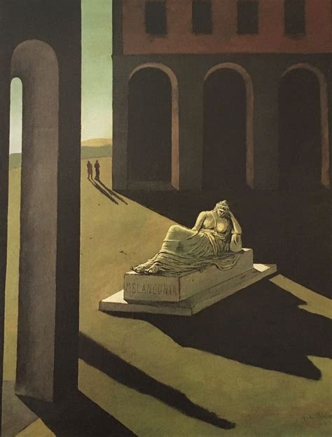 Original Vintage Print 1989 By Giorgio De Chirico Melancholy 1912