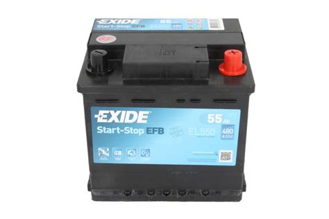 AKUMULATOR EXIDE 55Ah 480A D EFB START STOP EL550