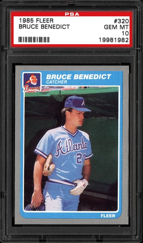 1985 Fleer Bruce Benedict Psa Cardfacts®