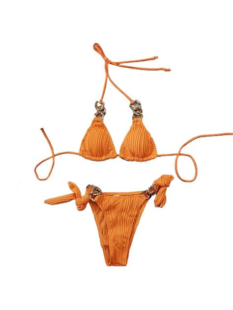 Oloey Dalgalı Metal Halka Askılı Bikini Yurt Dışından Fiyatı