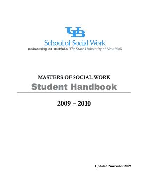 Fillable Online Socialwork Buffalo MASTERS OF SOCIAL WORK Socialwork