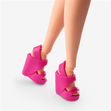 Buy Barbie Looks Doll Blonde Curly Hair Color Block Outfit With Waist Cut Out Curvy Body Type