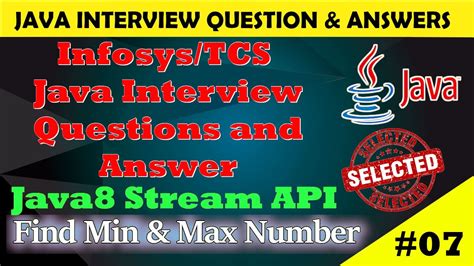 Find Min And Max Number Using Java8 Infosys TCS Java Interview