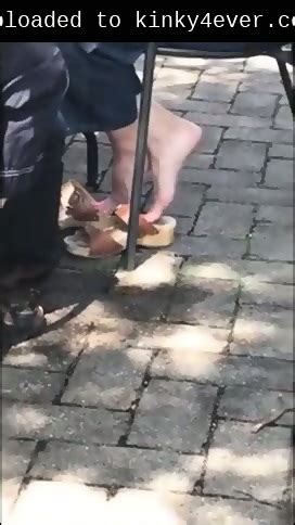 Wrinkly Mature Feet Painted Toes