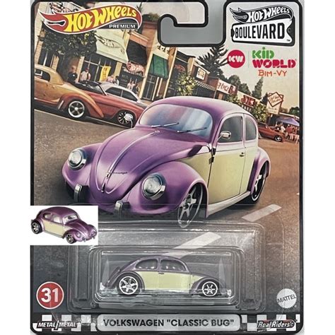 Xe mô hình Hot Wheels Premium Boulevard Series Volkswagen Classic Bug GRM bánh cao su