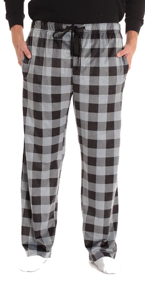 Followme Ultra Soft Fleece Mens Plaid Pajama Pants With Pockets