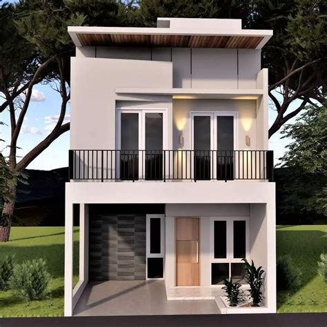 ide rumah minimalis  lantai sederhana tapi elegan  balkon