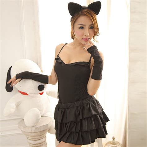 Sexy Cat Suit Lingerie Girl Cosplay Costume Clubwear Dress Headbang 1Sets New EBay