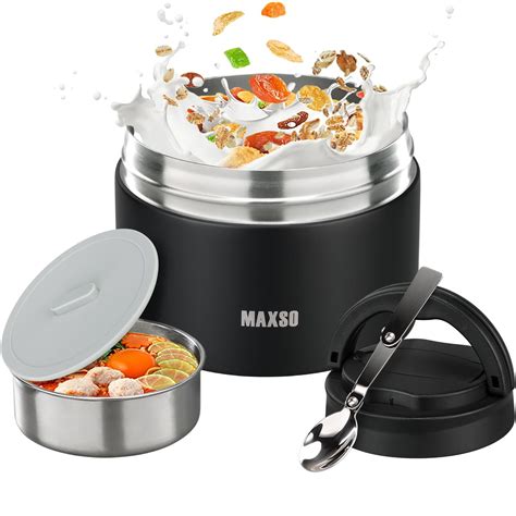 Amazon Maxso Soup Thermo For Hot Food Oz Vacuum Insulated Lunch Container With