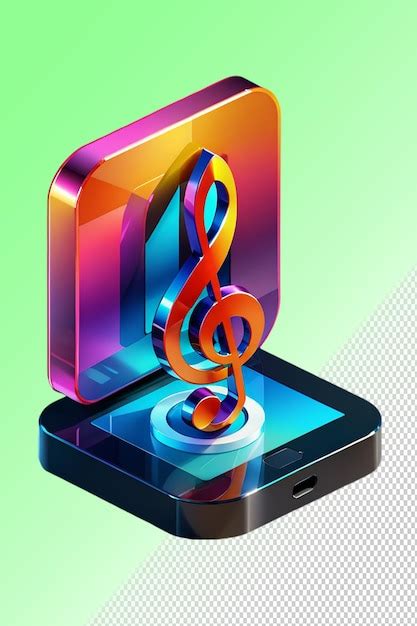 Premium Psd Psd 3d Illustration Music Isolated On Transparent Background