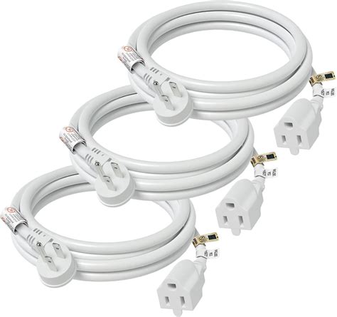 Firmerst Awg Flat Plug Extension Cord W Heavy Duty Ft Pack Of