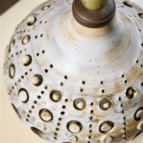 Georges Pelletier ceramic lamp with double lighting, France, 1960s For