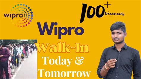 Wipro Walk In Drive Today And Tomorrow 100 Vacancies Non Voice