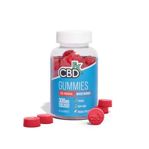 CBDfx CBD Gummy Bears Mixed Berries Broad Spectrum THC Free 60