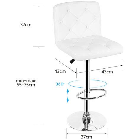 Hofuton Lot De Chaises De Bar Dans Cuisine Hauteur R Glable Cm