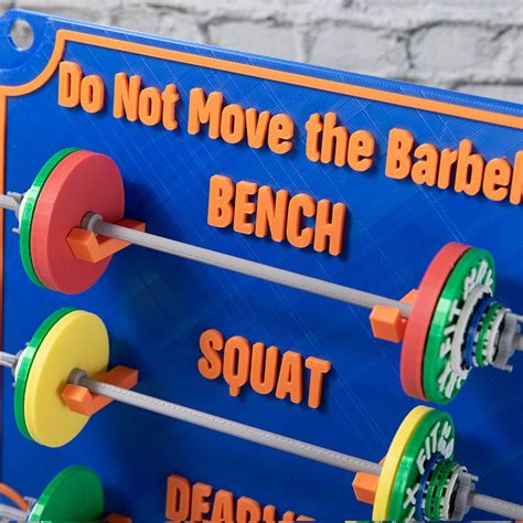 Custom Weightlifting Personal Tracking Board 3d Printed Fitness