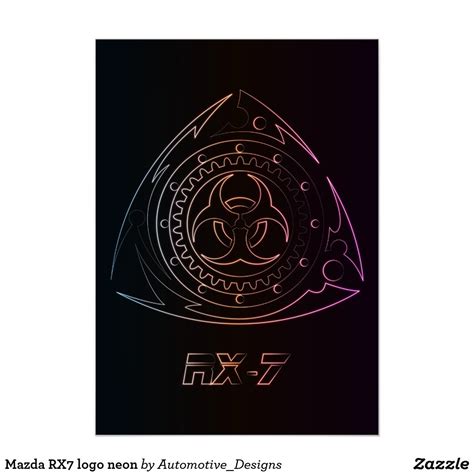 mazda rx logo neon poster poster prints poster rx