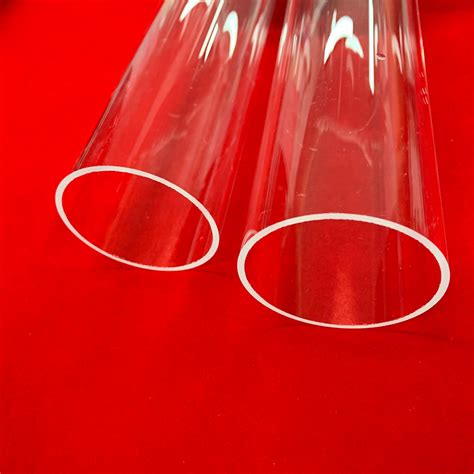 Cylinder Transparent Quartz Tube High Temperature Polished Big Size