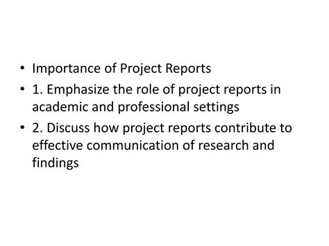 Introduction To Project Report Writingpptx