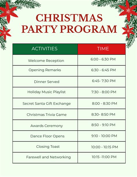 Free Christmas Program Templates Editable And Printable