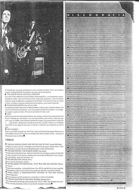 Adiós Lili Marleen Reportajes sobre los Sex Pistols y Sid Vicious