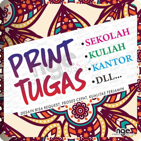 Jual JASA PRINT JASA PRINT TUGAS SEKOLAH KULIAH KANTOR HITAM