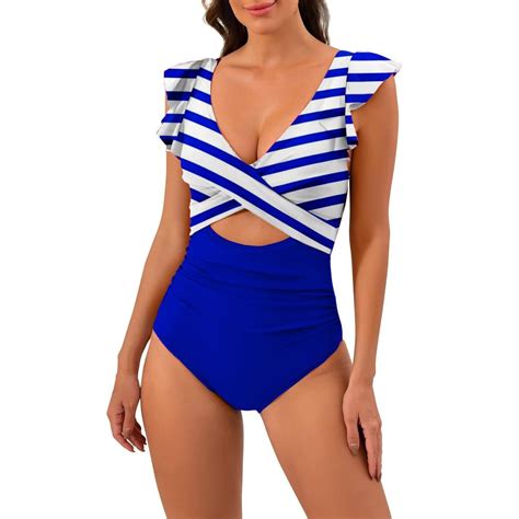 Kddylitq Women Sexy One Piece Swimsuits High Waisted Bathing Suits Plunge V Neck Monokini