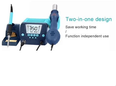 Bakon Bk New Design In Lcd Digital Display Rework Station With Hot Air Gun Soldering Iron